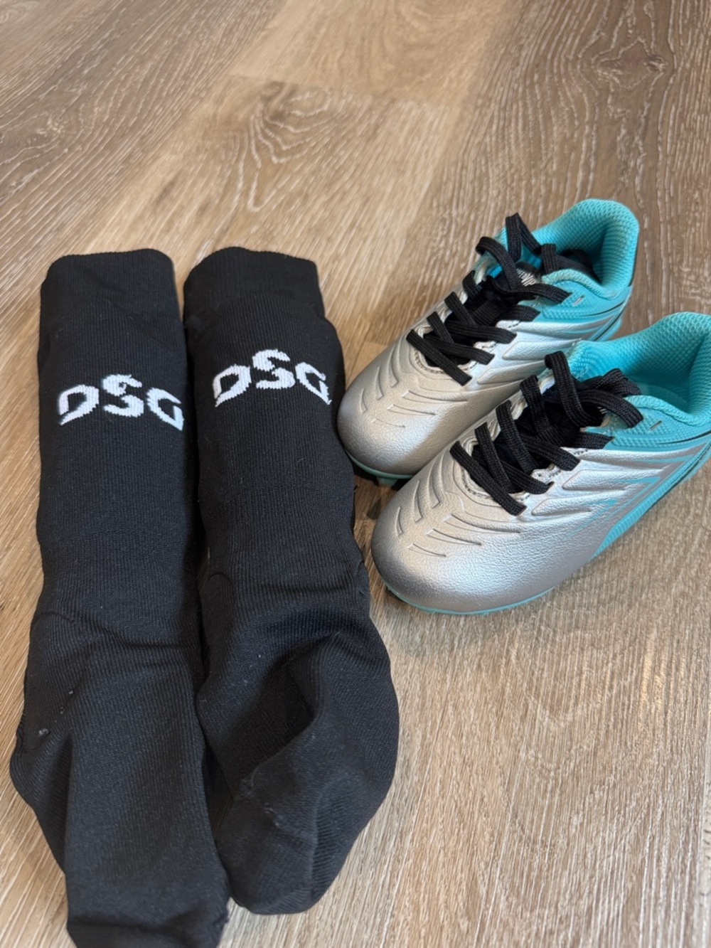 Kids DSG Soccer Cleats and Shin Guards